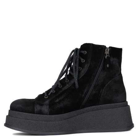 Maciejka Premium Suede High-Sole Boots Black 06309-01-00-8