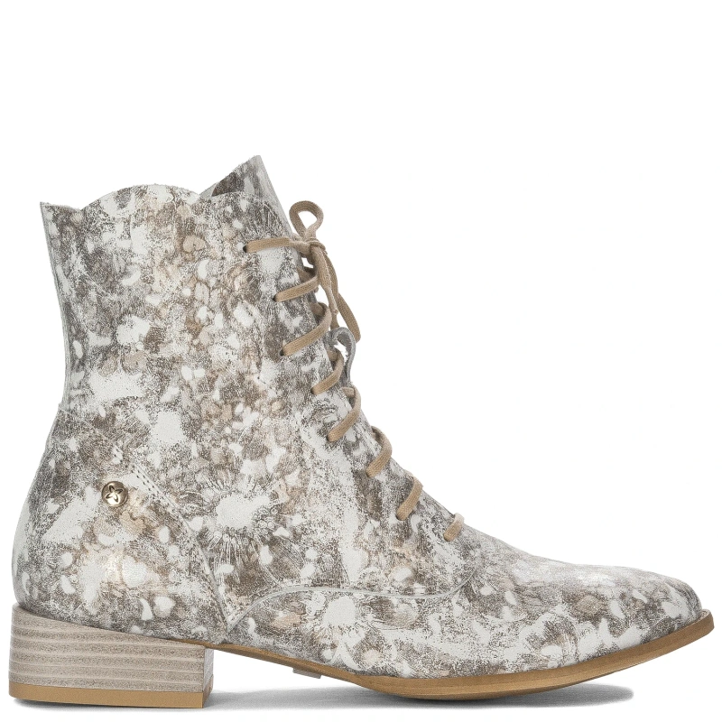 Maciejka Women's Gold Lace-up Boots