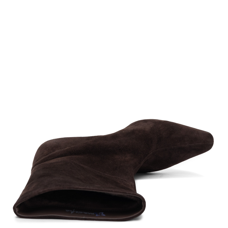 Maciejka Suede Women's Heeled Ankle Boots Chocolate Brown K7791-02/00-7