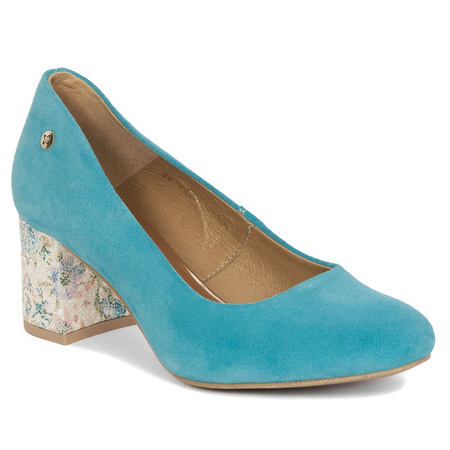 Maciejka Czółenka Damskie Jasny Niebieski