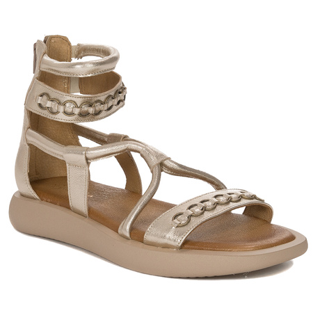 Maciejka Women's natural leather Gold sandals