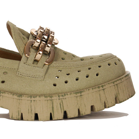 Maciejka Women's Pistachio Flat Shoes