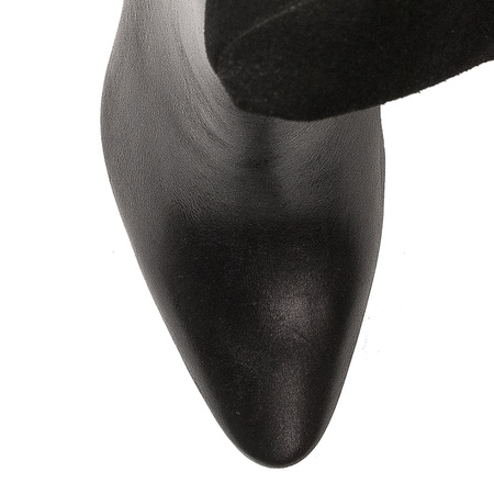 Maciejka Knee-High Boots Leather Patchwork Insulated Black 05784-01/00-8