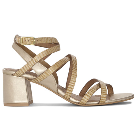 Maciejka Women's High Heel Leather Sandals Gold