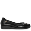 Maciejka Leather Patent Flats Low Wedge Black P6504-20/00-8