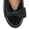 Maciejka leather patent platform loafers with bow black 05062-01/00-5