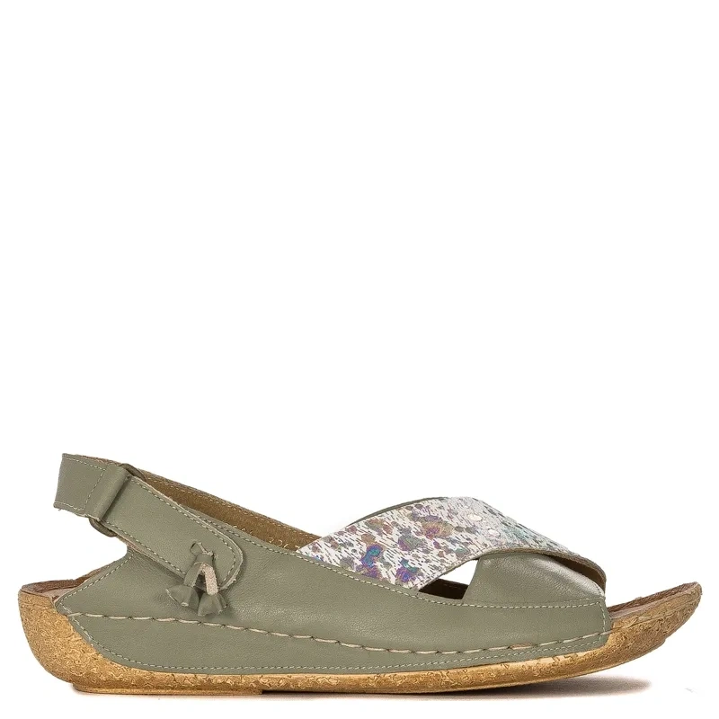 Maciejka Leather Pistachio Women's Sandals