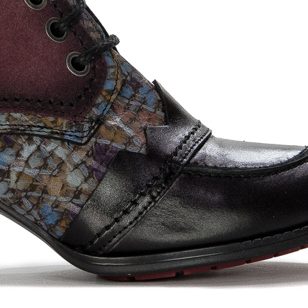 Maciejka burgundy Lace-up Boots