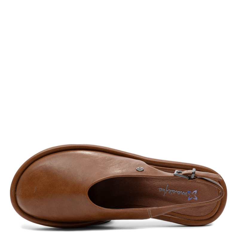 Maciejka Leather Slingback Flats Minimalist Brown K7513-29/00-1