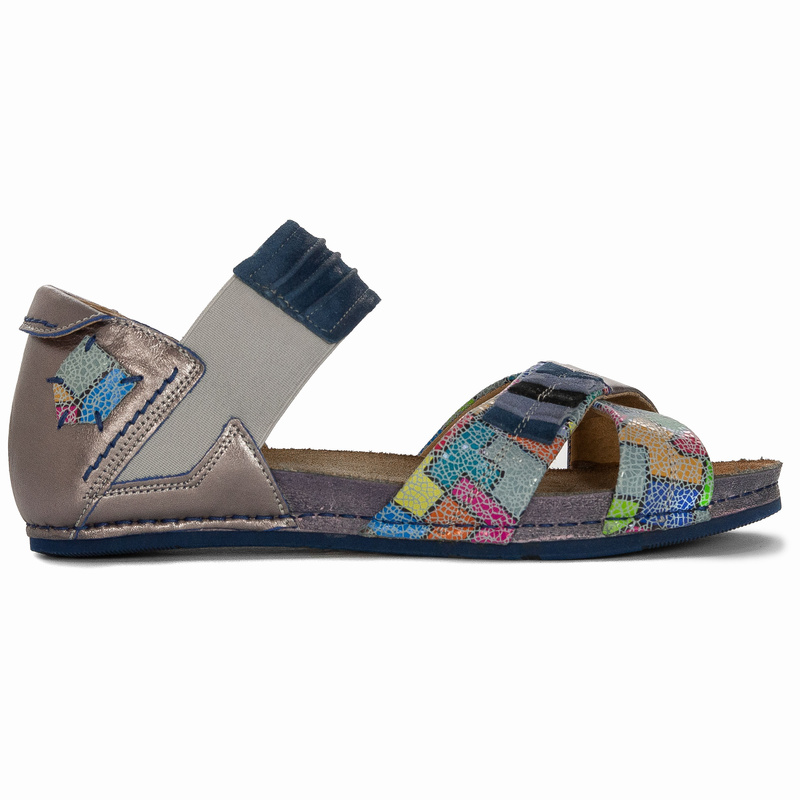Maciejka Women's Leather Sandals Blue