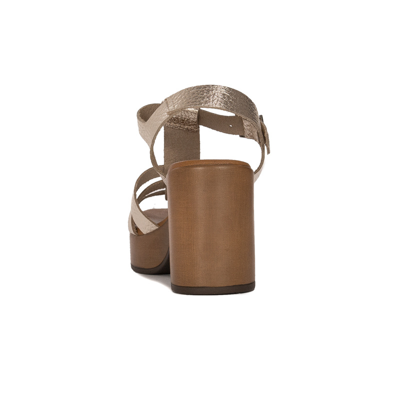 Maciejka Gold Women's Leather Sandals