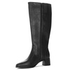 Maciejka Leather Knee-High Boots Stable Block Heel Black A7165-01/00-7