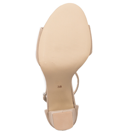 Maciejka Women's Sandals In Natural Velor Leather Beige
