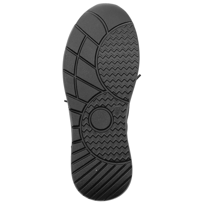 Maciejka Sneakersy Skórzane Na Koturnie z Nitami i Wstawką Animal Print Czarne P7239-01/00-7