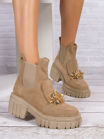 Maciejka Beige Corda women's Boots 2857J-04/00-8