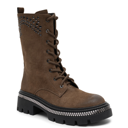 Maciejka Leather Ankle Boots Suede Brown K7808-12/00-7