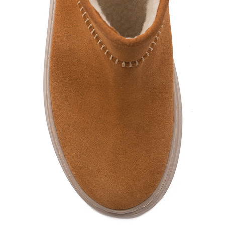 Maciejka Velour Boots with Faux Shearling Lining Russet 06257-29/00-4