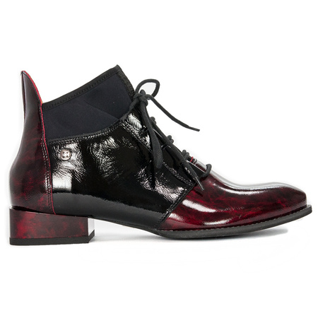 Maciejka Burgundy Lace-up Boots 04744-29/00-7