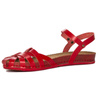 Maciejka Leather Flat Woven Sandals Red 03074-08/00-0