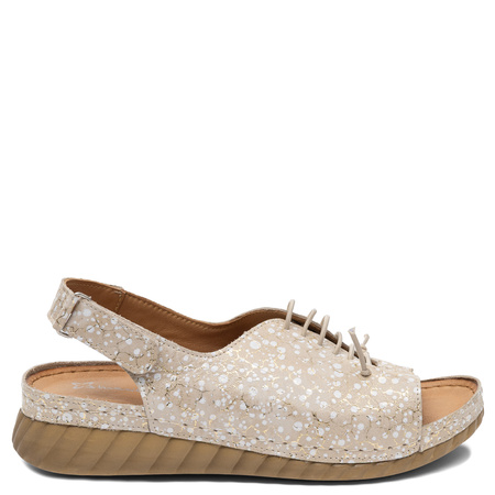 Maciejka Comfortable Leather Wedge Sandals Beige L7635-04/00-1