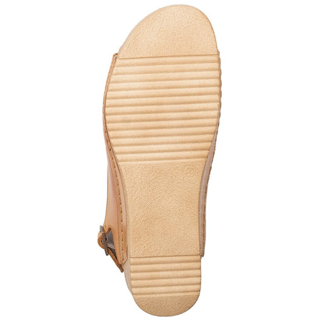 Maciejka Leather Platform Sandals Brown-Rust 01974-31/00-5