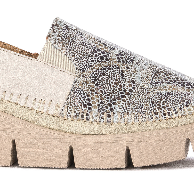 Maciejka Beige suede leather Flat Shoes 5814A-04/00-1