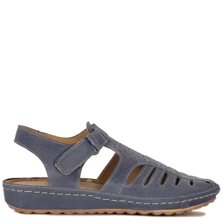 Maciejka Leather Navy Blue Women's Sandals