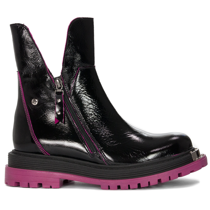 Maciejka Black+Fuchsia Boots 05747-15/00-7