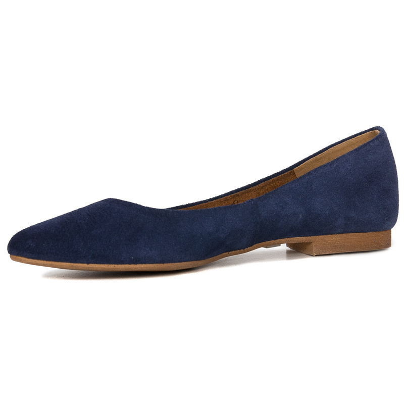 Maciejka women's Navy leather Ballerina