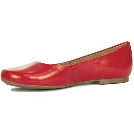 Maciejka Leather Ballet Flats Comfort Red 00903-49/00-5