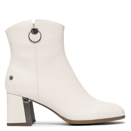 Maciejka Women's High Heel Ankle Boots Beige