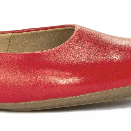 Maciejka Leather Ballet Flats Comfort Red 00903-49/00-5