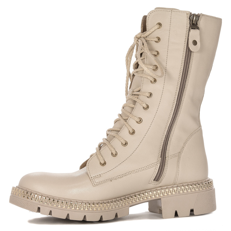 Maciejka Women's Boots Beige Leather 