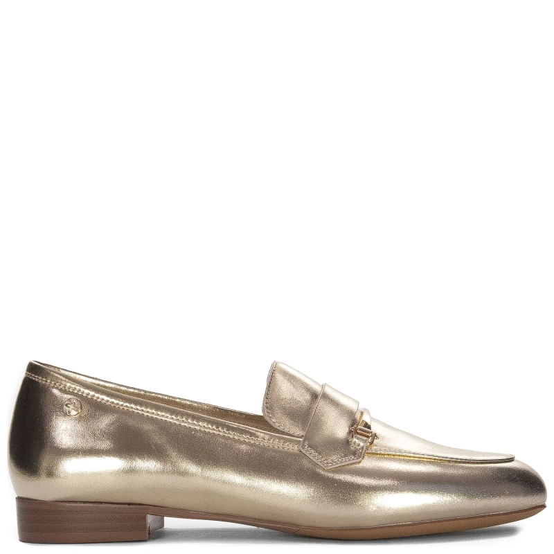 Maciejka Elegant Metallic Leather Women Loafers Gold K6809-25/00-1
