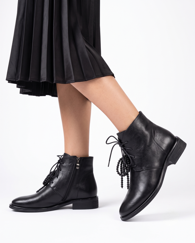 Maciejka Women's Leather Ankle Boots Black K7787-01/00-7