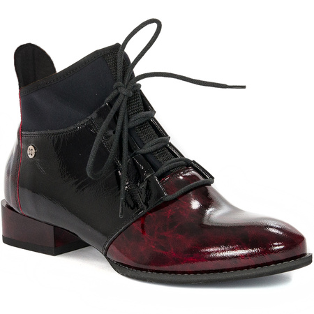 Maciejka Burgundy Lace-up Boots 04744-29/00-7