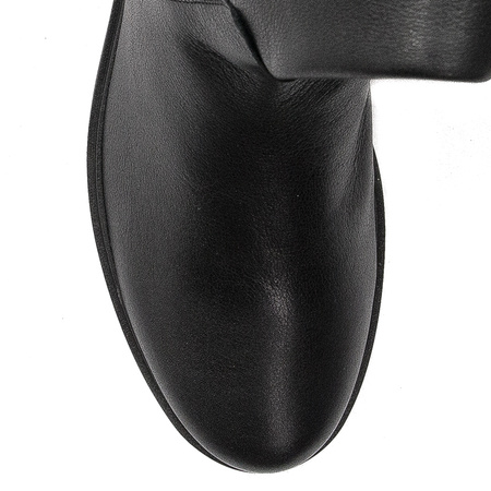 Maciejka Black leather Knee-High Boots