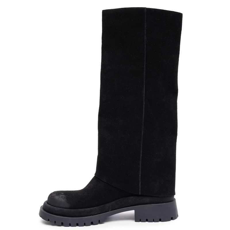 Maciejka Classic Leather Women’s Black Tall Boots 3.5 cm K7723-01/00-7