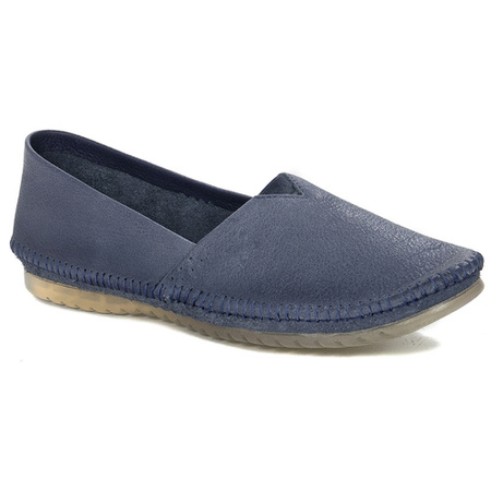 Maciejka Navy Blue Flat Shoes 01930-17/00-0