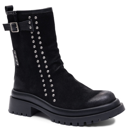 Maciejka Natural Leather Classic Black Ankle Boots Timeless Elegance K7727-01/00-7