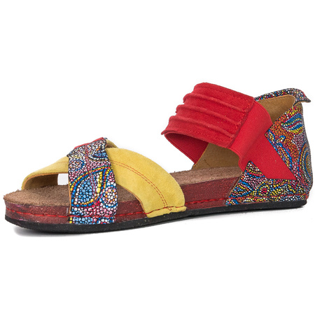 Maciejka Red Yellow Sandals 03375-43/00-5