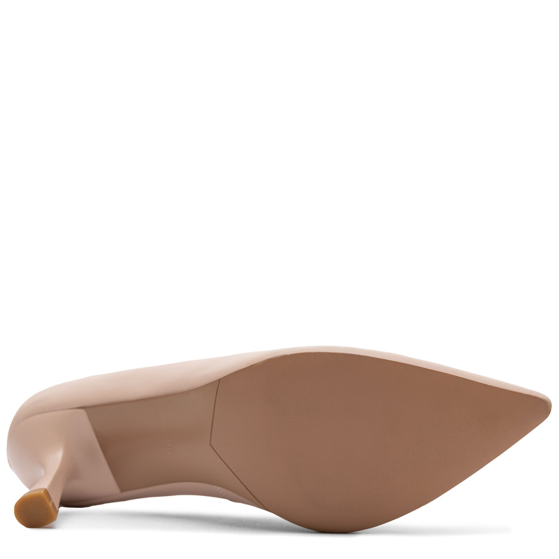 Maciejka Pumps Leather Pointed-Toe Kitten Heel Beige K7527-28/00-1