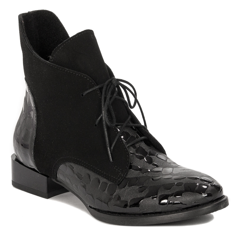 Maciejka Black Women's Lace-Up Boots 2878J-01/00-3