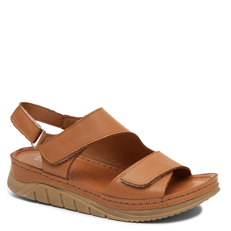 Maciejka Leather Platform Sandals Brown L4495-29/00-1