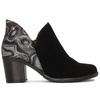 Maciejka Timeless Suede-Leather Ankle Boots Asymmetric Topline Black 04492-01/00-5