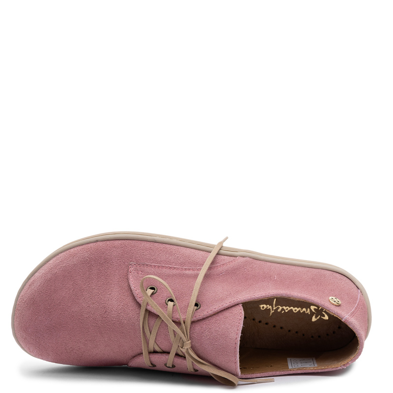 Maciejka Skórzane Półbuty BAREFOOT Damskie Blady Róż 06900-15/00-1