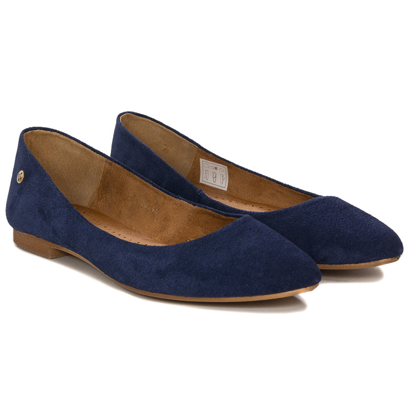 Maciejka women's Navy leather Ballerina