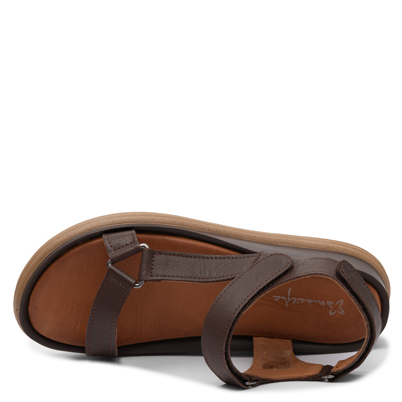 Maciejka Genuine Leather Comfortable Women's Wedge Sandals Brown L7634-02/00-1