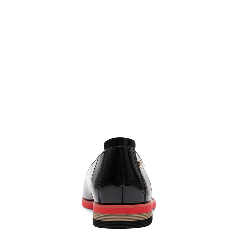 Maciejka Leather Patent Ballerinas Red Sole Black K7463-01/00-1