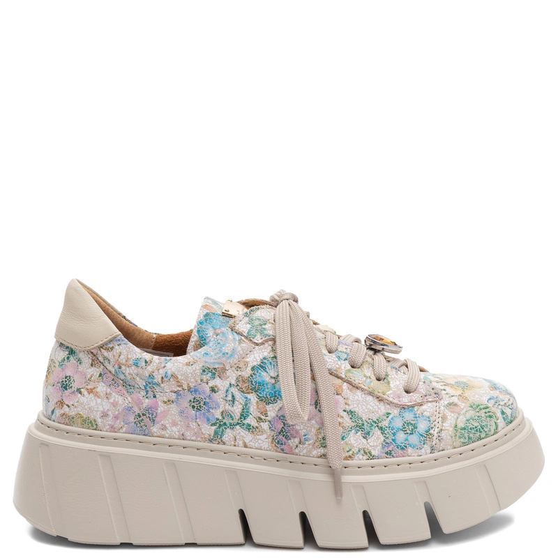 Maciejka Leather Platform Sneakers Floral Multi-Color 6891W-05/00-8